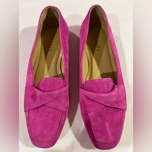 Talbots Fuchsia Suede Loafers, 9M